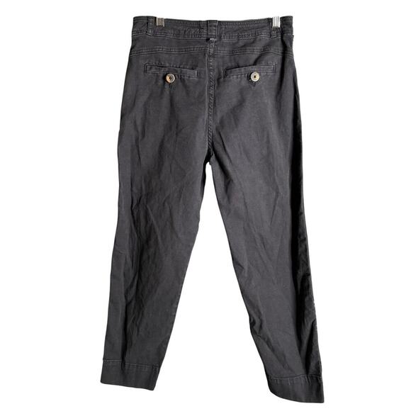 Anthropologie Tapered Side Stripe Pants Black Size 0 - Picture 6 of 7
